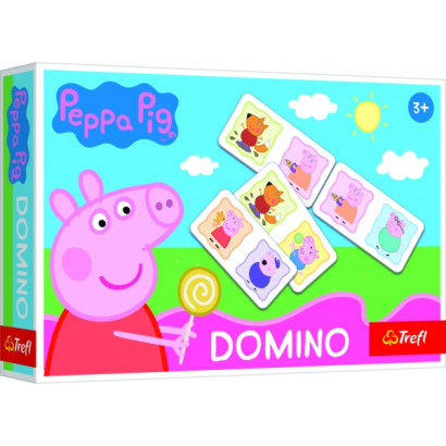 Domino papierové Prasiatko Peppa / Peppa Pig 21 kartičiek spoločenská hra v krabici 21x14x4cm