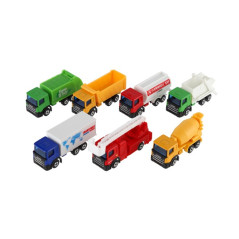 Auto nákladné Welly Scania kov/plast 7,5cm 6 druhov v krabičke 10,5x4x4cm 36ks v boxe