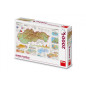 Puzzle Mapa Slovenska 97x69cm 2000 dielikov v krabici 32x23x7cm