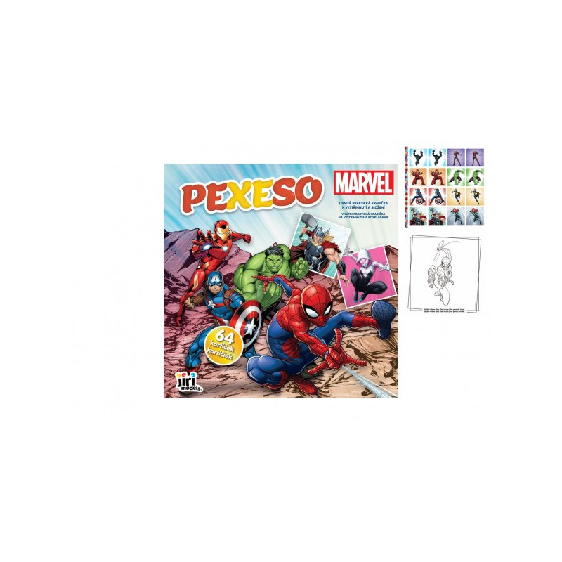 Pexeso v zošite 64ks Marvel 21,5x21,5cm