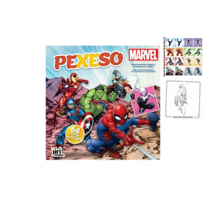 Pexeso v zošite 64ks Marvel 21,5x21,5cm