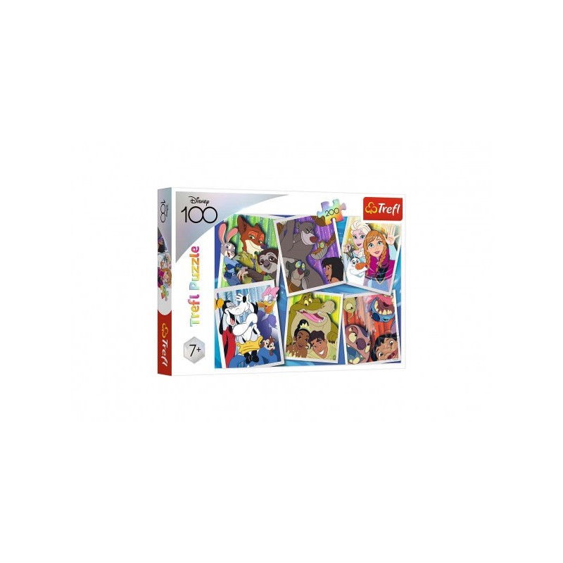 Puzzle Disney hrdinovia 48x34cm 200 dielikov v krabici 33x23x4cm