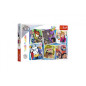 Puzzle Disney hrdinovia 48x34cm 200 dielikov v krabici 33x23x4cm