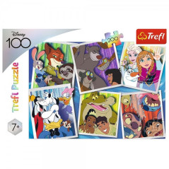 Puzzle Disney hrdinovia 48x34cm 200 dielikov v krabici 33x23x4cm