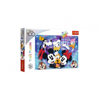 Puzzle Ve světě Disney je zábava 100 dílků 41x27,5cm v krabici 29x20x4cm