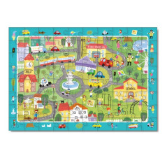 Puzzle "Hľadanie predmetov" mesto 45x31cm 80dielikov v krabici 25x16x6cm