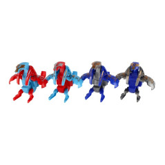 Dinosaurus/robot skladacie vajcia plast 11cm vo fólii 4 farby 12ks v boxe