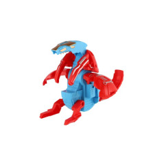 Dinosaurus/robot skladacie vajcia plast 11cm vo fólii 4 farby 12ks v boxe