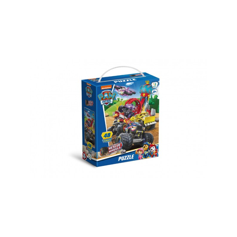 Puzzle Tlapková patrola/Paw Patrol Záchana na kolesách 32x23cm 48 dielikov v krabičke 15x18x6cm