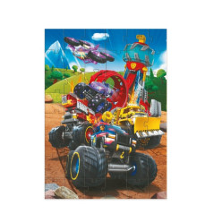 Puzzle Tlapková patrola/Paw Patrol Záchana na kolesách 32x23cm 48 dielikov v krabičke 15x18x6cm