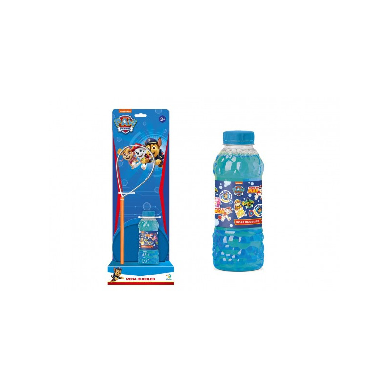 Bublifuk Tlapková patrola/Paw Patrol súprava na tvorbu bublín + náplň 0,45L na karte 15x42x12cm