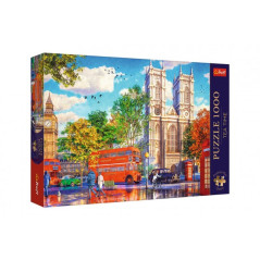 Puzzle Premium Plus - Čajový čas: Pohľad na Londýn 1000 dielikov 68,3x48cm v krabici 40x27x6cm