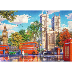 Puzzle Premium Plus - Čajový čas: Pohľad na Londýn 1000 dielikov 68,3x48cm v krabici 40x27x6cm