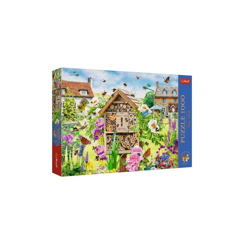 Puzzle Premium Plus - Čajový čas: Domček pre včielky 1000 dielikov 68,3x48cm v krabici 40x27x6cm