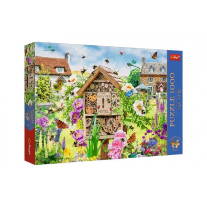 Puzzle Premium Plus - Čajový čas: Domček pre včielky 1000 dielikov 68,3x48cm v krabici 40x27x6cm