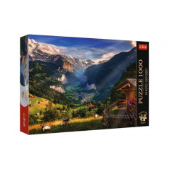 Puzzle Premium Plus - Photo Odyssey: Údolie Lauterbrunnen 1000 dielikov 68,3x48cm v krabici 40x27x6