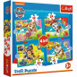 Puzzle 4v1 Šteňatá v behu Tlapková patrola / Paw Patrol 28,5 x20, 5cm v krabici 28x28x6cm