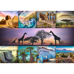 Puzzle Koláž Afrika 1000 dielikov 68,3x48cm v krabici 40x27x6cm