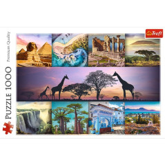 Puzzle Koláž Afrika 1000 dielikov 68,3x48cm v krabici 40x27x6cm