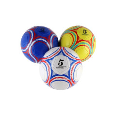 Lopta futbalová šitá kožená 22cm 3 farby