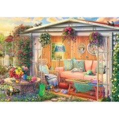 Puzzle Premium Plus - Čajový čas: Moje obľúbené miesto 1000 dielikov 68,3x48cm v krabici 40x27x6cm