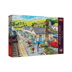 Puzzle Premium Plus - Čajový čas: Vlaková stanica 1000 dielikov 68,3x48cm v krabici 40x27x6cm