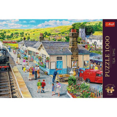 Puzzle Premium Plus - Čajový čas: Vlaková stanica 1000 dielikov 68,3x48cm v krabici 40x27x6cm