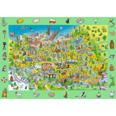 Puzzle Spy Guy - Poľsko 48x34cm 100 dielikov v krabici 33x23x6cm