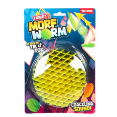 Fidget worm meniaci tvar antistresový plast 13cm 6 farieb na karte