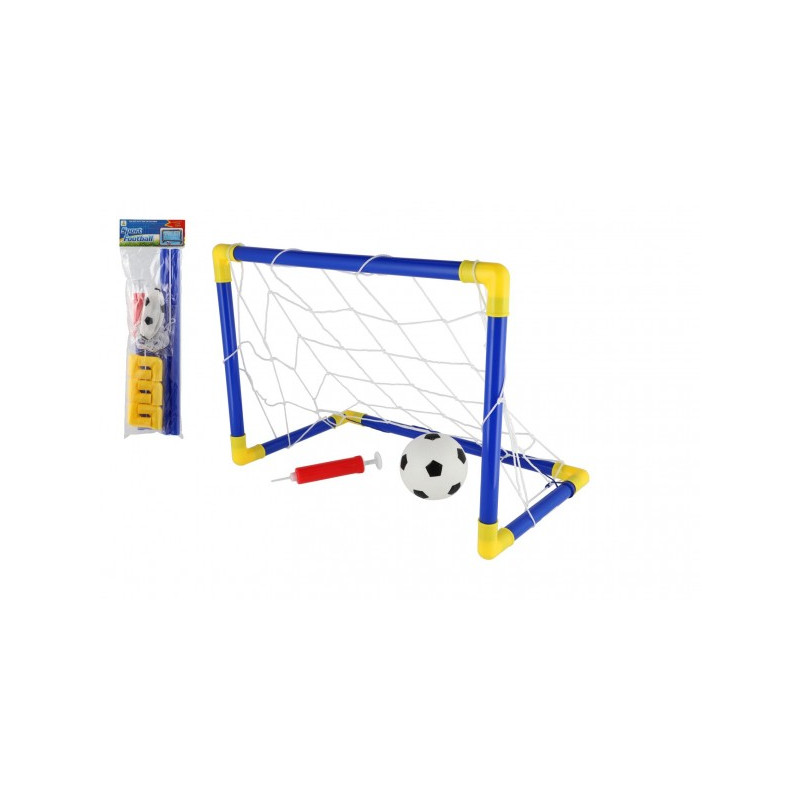 Futbalová bránka plast 44x31cm s loptičkou a pumpičkou v sáčku 14x46x4cm