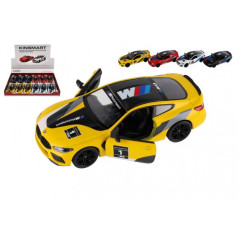 Auto Kinsmart BMW M8 Competition Coupé 1:38 kov/plast 12,5cm 4 farby na spätné natiahnutie 12ks v bo