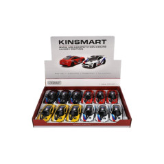 Auto Kinsmart BMW M8 Competition Coupé 1:38 kov/plast 12,5cm 4 farby na spätné natiahnutie 12ks v bo