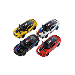 Auto Kinsmart BMW M8 Competition Coupé 1:38 kov/plast 12,5cm 4 farby na spätné natiahnutie 12ks v bo