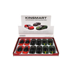 Auto Kinsmart Lotus Emira 1:38 kov/plast 12,5cm 3 farby na spätné natiahnutie 12ks v boxe