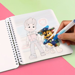 Kúzelné maľovanie vodou Tlapková patrola/Paw Patrol omaľovánky/blok 12x16cm + štetec, 8 listov v kra