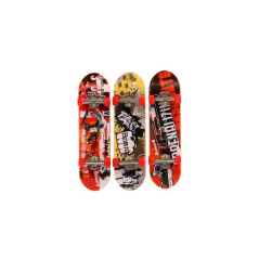 Skateboard prstový skrutkovací s rampou plast mix druhov na karte 20x29x7cm