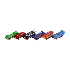 Auto závodné 6ks kov/plast 8cm na voľný chod v krabičke 10,5x27,5x4cm