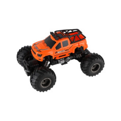 Auto RC pick up Off road terénny plast 23cm 2,4 GHZ na batérie so svetlom ranžový v krab. 30x15cm