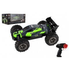 Auto RC Buggy rýchlostný 2,4 GHz plast 25cm na batérie zelené v krabici 31x14x18cm