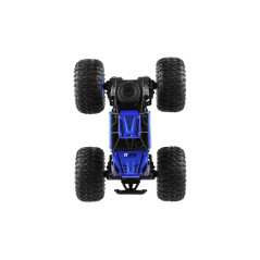 Auto RC Off-Road terénny 2,4 GHz plast 32cm dobíjací pack + batéria modrej v krabici 38x23x26cm