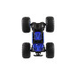 Auto RC Off-Road terénny 2,4 GHz plast 32cm dobíjací pack + batéria modrej v krabici 38x23x26cm