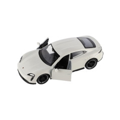 Auto Welly Porsche Taycan Turbo S kov/plast 12cm 4 farby na spätné natiahnutie 12ks v boxe