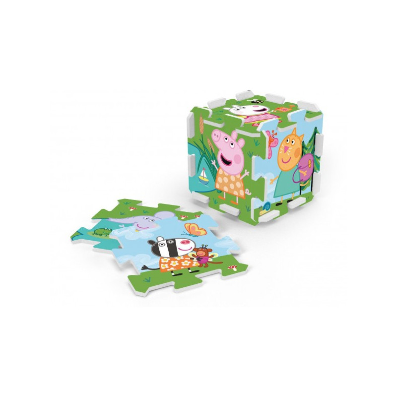 Penové puzzle Prasiatko Peppa / Peppa Pig 32x32x1cm 8ks vo fólii 0m+