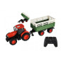 Traktor Zetor RC s vlekom plast 42cm 2,4GHz dobíjací pack + batéria so zvukom v krabici