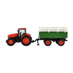 Traktor Zetor RC s vlekom plast 42cm 2,4GHz dobíjací pack + batéria so zvukom v krabici