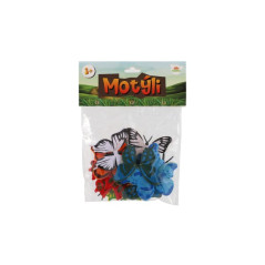 Motýle 12 ks plast 7-8cm v sáčku