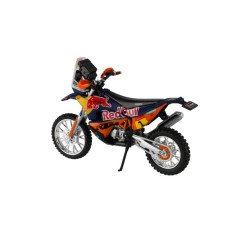 Motorka Bburago Red Bull KTM Rally Dakar 2019 kov/plast 12cm na voľný chod v krabičke 17x11cm