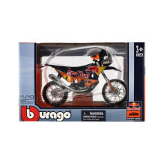 Motorka Bburago Red Bull KTM Rally Dakar 2019 kov/plast 12cm na voľný chod v krabičke 17x11cm