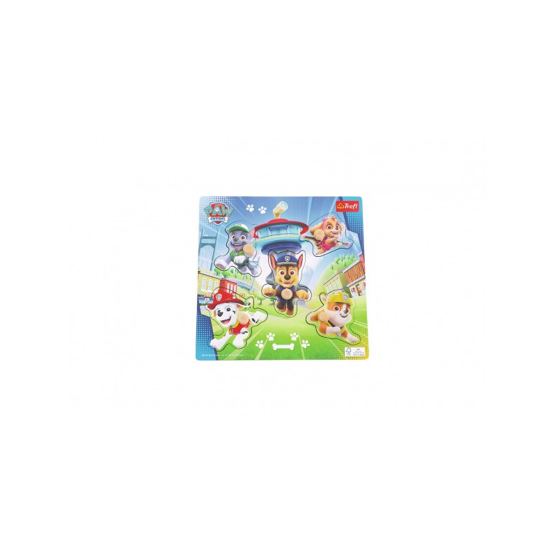 Vkladačka/Puzzle doskové obrysové Tlapková patrola/Paw Patrol 22x22cm vo fólii 18m+