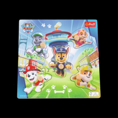 Vkladačka/Puzzle doskové obrysové Tlapková patrola/Paw Patrol 22x22cm vo fólii 18m+